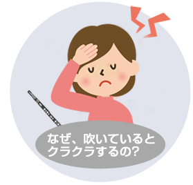 １，吹いていると、なぜかクラクラする